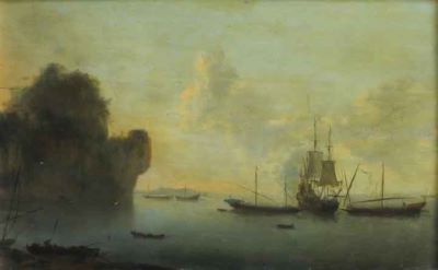 pictură - J.V.N.; Mare liniștită