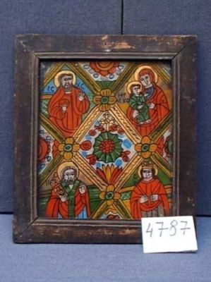 icoană pe sticlă; Masa raiului