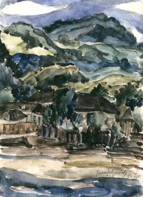pictură - Leresty, Jean; Peisaj de munte