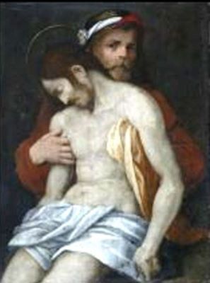 pictură - del Sarto, Andrea (în maniera); Iosif din Arimatea sprijinind trupul lui Iisus