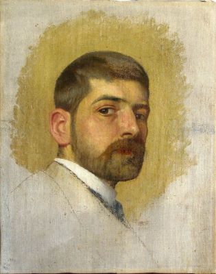 pictură de șevalet - Smigelschi, Octavian; Autoportret