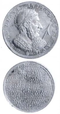 Medalie dedicată împăratului Claudius Iulianus