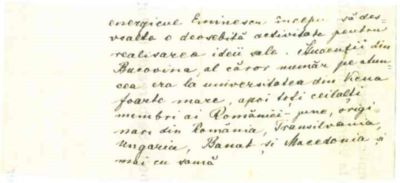 manuscris - Ștefanelli, T.V.; Reflectă implicarea activă a lui Mihai Eminescu în organizarea și desfășurarea Serbării de la Putna