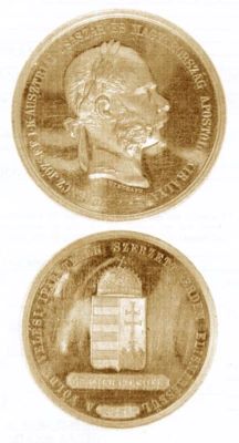 Medalie dedicată contelui Mikó Imre cu prilejul Expoziției Universale de la Viena