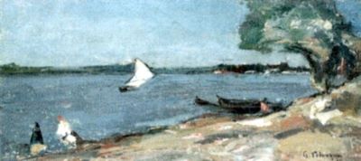 pictură - Petrașcu, Gheorghe; Malul Dunării