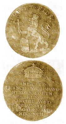 Medalie (jeton) dedicată alegerii și încoronării lui Francisc I ca rege al Boemiei