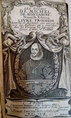 carte veche - Michel de Montaigne, autor; Les Essais de Michel de Montaigne