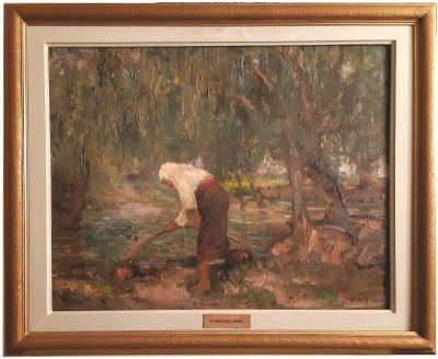 Pictură de șevalet - Verona (Garguromin), Arthur; Cu cobilița la râu