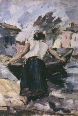 pictură - Iordache, Dem (Dumitru); Femeie în port