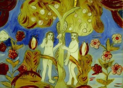 icoană - Prodan, Maria; Adam și Eva