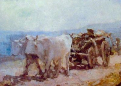 pictură - Grigorescu, Nicolae; Carul cu boi
