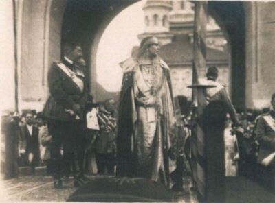 carte poștală ilustrată; Regele Ferdinand I și Regina Maria, la Încoronarea de la Alba Iulia