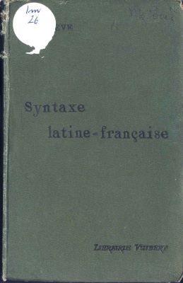 carte - J. Esteve; Syntaxe latine - francaise