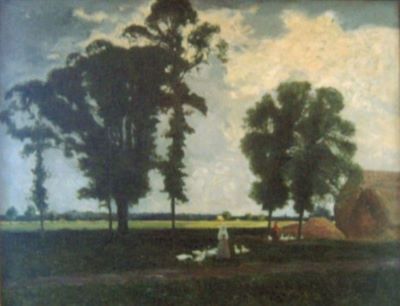 pictură - Szlányi, Lajos; După ploaie