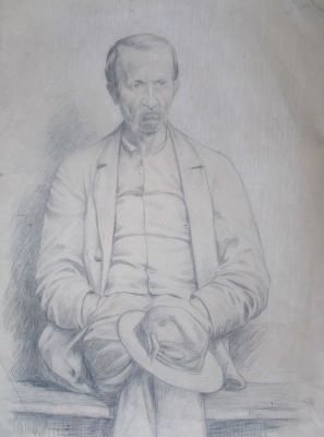 desen - Popp, Alexandru; Portret de bătrân (George Coșbuc ?)
