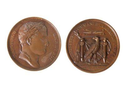 Medalie dedicată ridicării taberei de la Boulogne și trecerea Rinului
