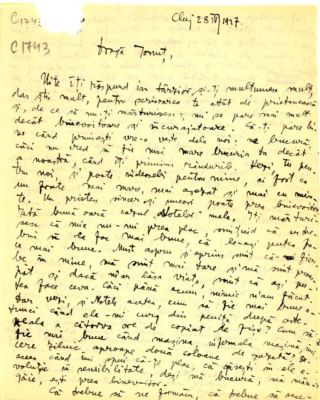 scrisoare - Bugnariu, Tudor; Tudor Bugnariu către Ion Breazu despre încercările sale literare
