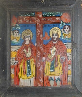 icoană; Sfinții împărați Constantin și Elena