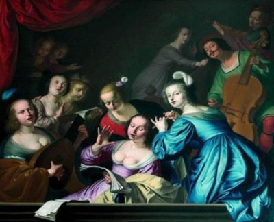 pictură - Schoor, Abraham van der; Concertul