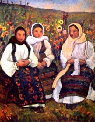 pictură - Ressu, Camil; Țărănci argeșene