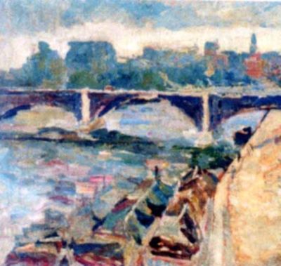 pictură - Schweitzer-Cumpăna, Rudolf; Malul Senei