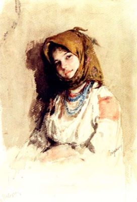 pictură - Grigorescu, Nicolae; Portret de țărăncuță