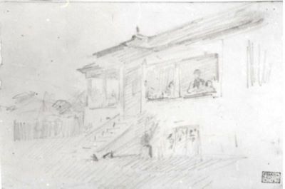 grafică - Grigorescu, Nicolae; Casă de țară