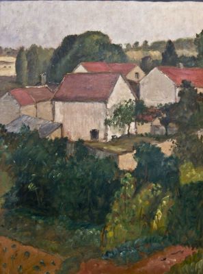 pictură de șevalet - Pallady, Theodor; Case din Bretania