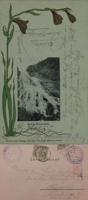 carte poștală documentară - Jos. Drotleff; Cascada Bâlea