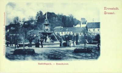 carte poștală documentară - Jos. Drotleff; Brașov. Parcul Rudolf