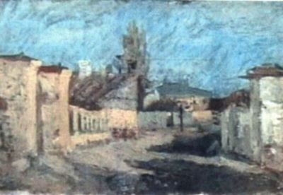 pictură - Andreescu, Ion; Stradă din Buzău