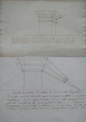 Tattarescu, Gheorghe; Studiu de perspectivă - capitel