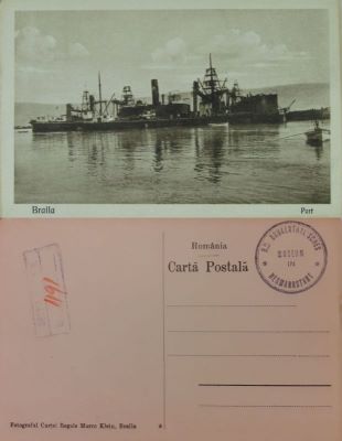 carte poștală documentară - Marco Klein, Fotograful Curței Regale; Brăila. Portul