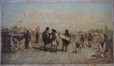 pictură de șevalet - Mogoș-Petrescu, Nicolae; Colț din Moși