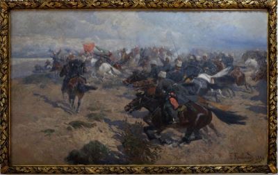 pictură de șevalet - Roubaud, Franz (Frants); Șarjă de cazaci