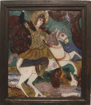 icoană - Prodan, Maria (?); Sf. Gheorghe, ucigând balaurul