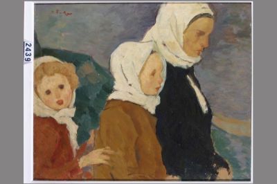 pictură - Tonitza, Nicolae; Femeie cu doi copii