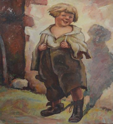 pictură de șevalet - Ressu, Camil; Micul vagabond Copil