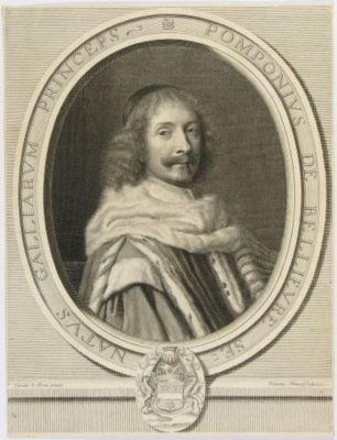 gravură - Nanteuil, Robert; (SC.); Le Brun, Charles (PX.); Pomponius de Bellièvre Senatus Galliarum Princeps (Pompone de Bellièvre, Conducătorul Senatului francez)