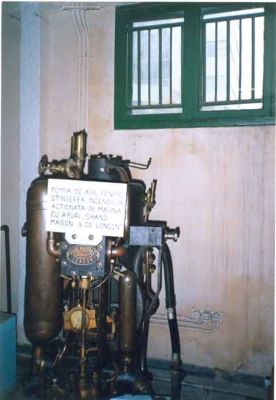 Shand Mason & Co Engineers London; pompă de apă pentru stins incendii acționată cu aburi