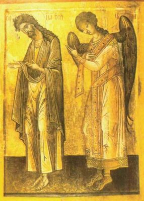 icoană; Sfântul Ioan Botezătorul și Arhanghelul Gavriil