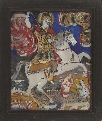 icoană - Prodan, Petru (?); Sf. Mucenic Gheorghe ucigând balaurul