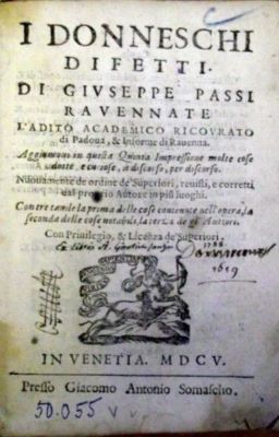 carte veche - di Giuseppe Passi Ravennate; I donneschi difetti