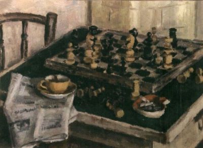 pictură - Ialomițeanu, Dan; Șah