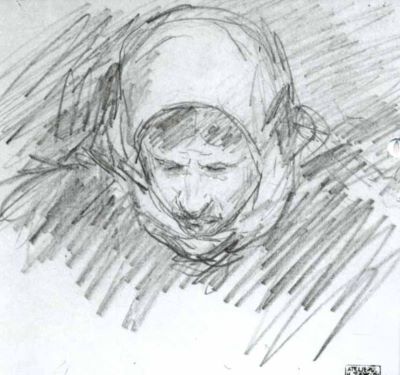 desen - Grigorescu, Nicolae; Pictorul suferind de dinți
