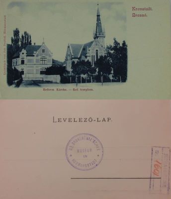 carte poștală documentară - Jos. Drotleff; Biserica reformată