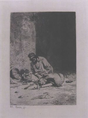 gravură - Aman, Theodor; Spoitor
