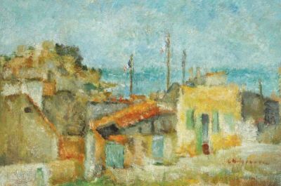 pictură de șevalet - Grigorescu, Lucian; Peisaj la Cassis