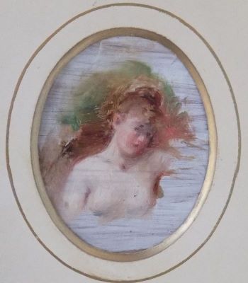 pictură de șevalet - Aman, Theodor; Bust de fată