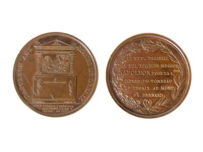 Medalie dedicată mausoleului lui Desaix de la St. Bernard